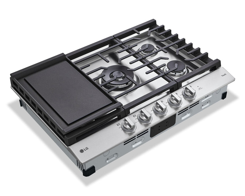 Surface de cuisson à gaz LG de 30 po à 5 éléments - acier inoxydable Smudge-ProofMD - CBGJ3027S