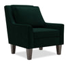 Fauteuil d’appoint club Sofa Lab personnalisable de 29 po fabriqué au Canada en tissu de velours avec pattes en bois - vert Hunter Green
