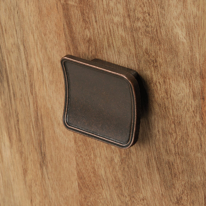 Bibliothèque Alfie de 48,31 po avec compartiments ouverts et rangement - brun clair