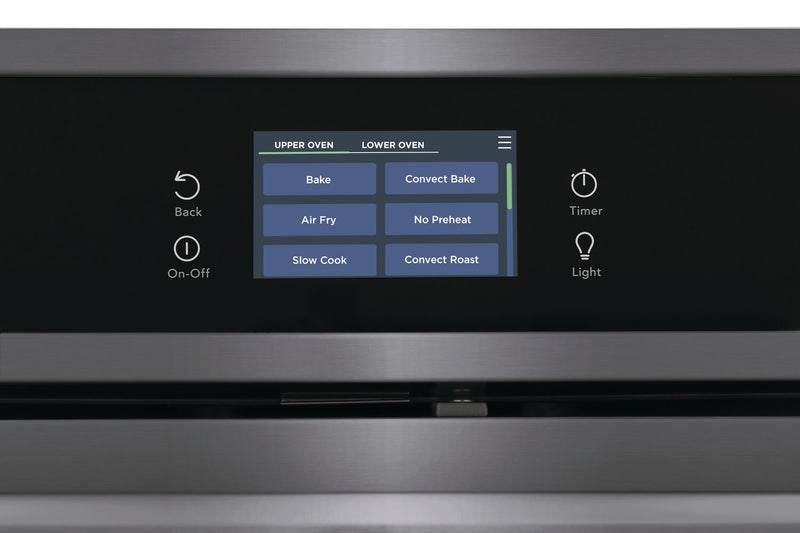 Four mural double électrique Frigidaire Gallery de 3,8/3,8 pi³ et de 27 po avec convection totale - acier inoxydable noir Smudge-ProofMD - GCWD2767AD