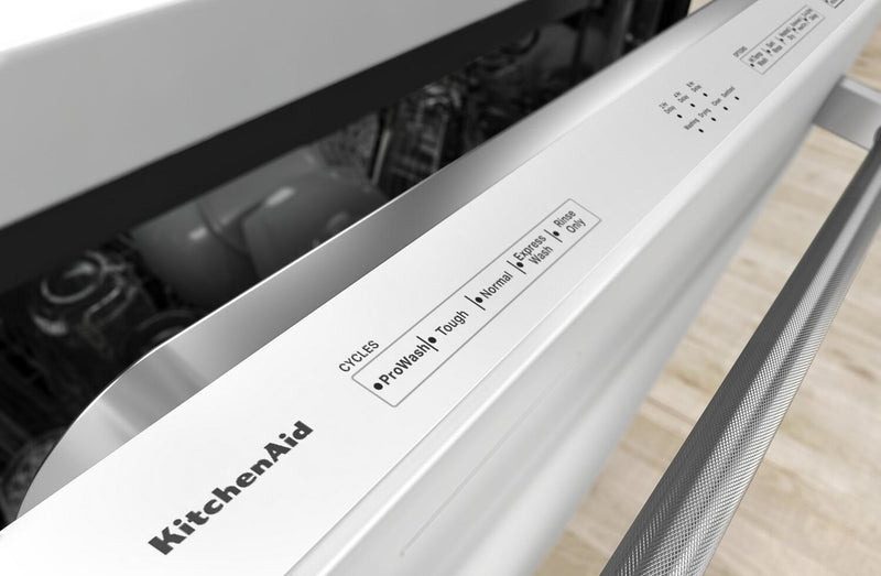 Lave-vaisselle encastré KitchenAid de 24 po et de 39 dBA avec commandes sur le dessus et 3e panier - acier inoxydable avec fini PrintShieldMC - KDTE204KPS