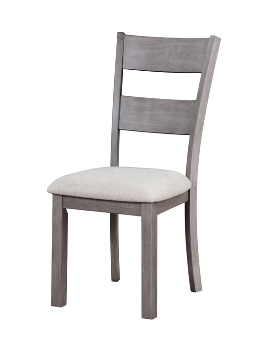 Ensemble de salle à manger Krew 7 pièces en mélamine avec table de 60 po (L) et 6 chaises - gris