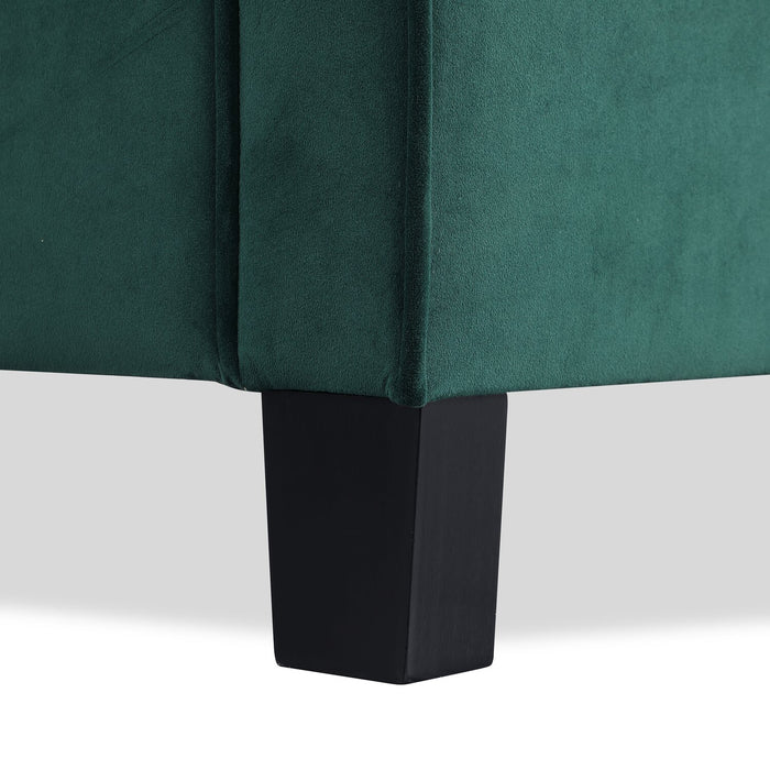 Banc de rangement Octavia de 53,25 po - velours vert