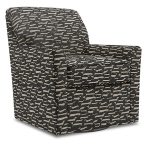 Fauteuil d’appoint pivotant Sofa Lab personnalisable de 31 po fabriqué au Canada en tissu - Peppercorn multicolore