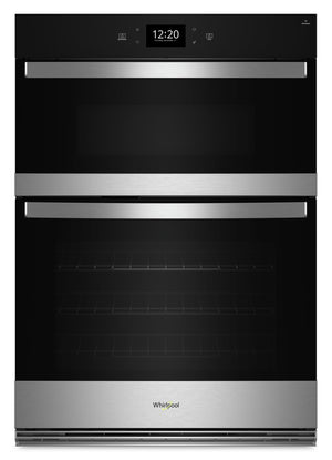 Four mural combiné électrique Whirlpool de 4,3 pi³ et de 30 po avec convection véritable - acier inoxydable résistant aux traces de doigts - WOEC7027PZ