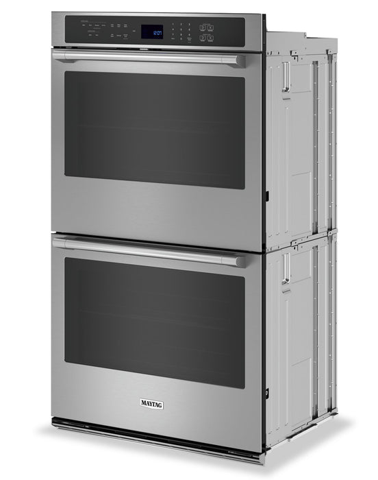 Four mural double électrique Maytag de 10 pi³ et de 30 po avec convection véritable - acier inoxydable résistant aux traces de doigts - MOED6030LZ