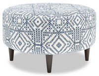  Pouf The Curve de Sofa Lab de 31 po fabriqué au Canada en tissu - Ink multicolore 
