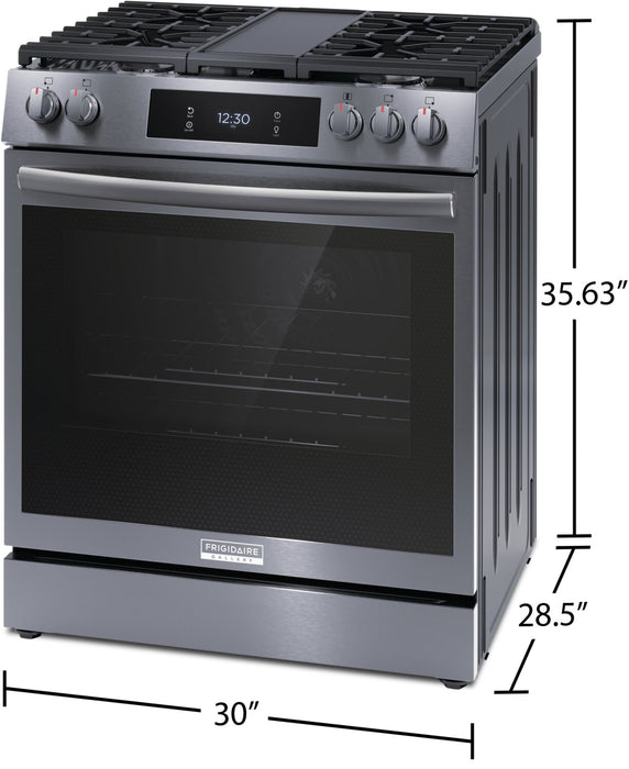 Cuisinière à gaz Frigidaire Gallery de 6 pi³ avec convection totale et friture à air - acier inoxydable noir Smudge-ProofMD - GCFG3060BD