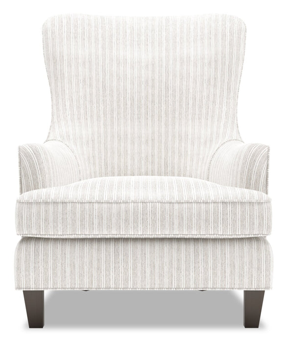 Fauteuil d’appoint à oreilles Sofa Lab personnalisable de 32 po fabriqué au Canada en tissu - blanc Dolphin White
