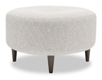  Pouf The Curve de Sofa Lab de 31 po fabriqué au Canada en tissu de chenille - argenté Luxury Silver 