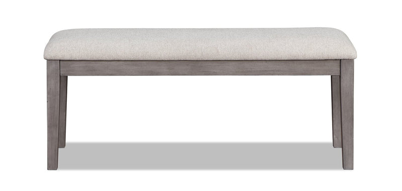 Banc de salle à manger Krew de 48 po (L) en tissu de polyester - gris