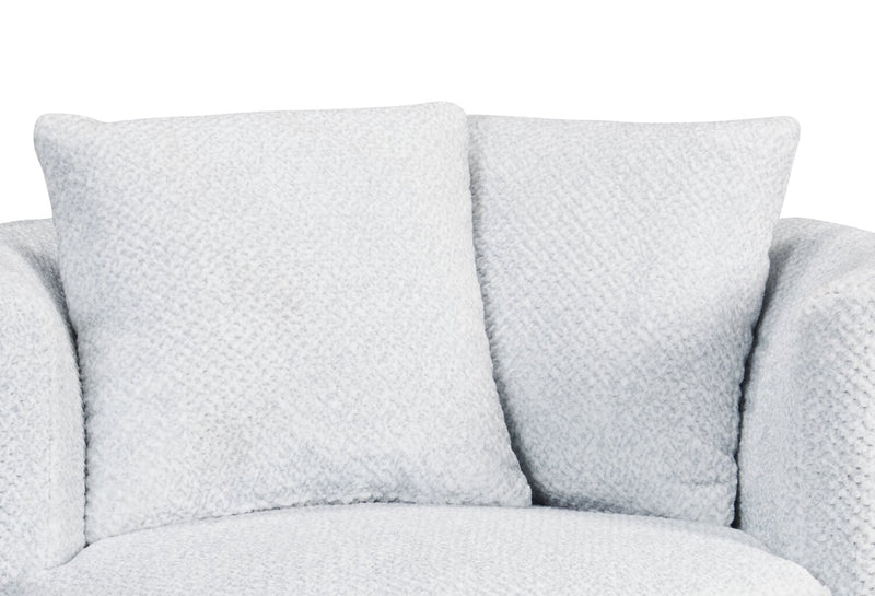 Fauteuil d’appoint pivotant Cuddler Petite de 36 po fabriqué au Canada en tissu de chenille - gris Teddy Star