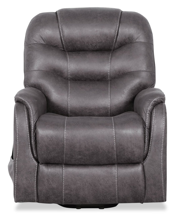 Fauteuil basculeur à inclinaison électrique Landon de 34 po en microfibre - gris