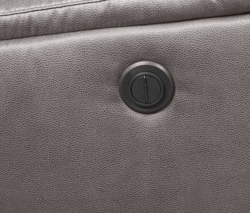 Fauteuil à inclinaison électrique Eva de 29,5 po en suédine - gris foncé