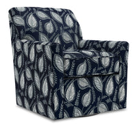  Fauteuil d’appoint pivotant Sofa Lab de 31 po fabriqué au Canada en tissu - Midnight multicolore 