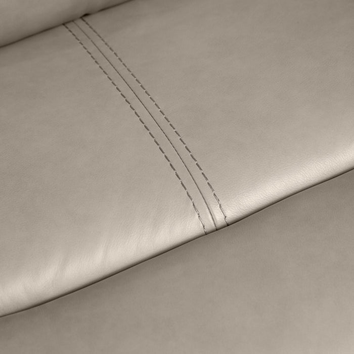 Fauteuil à inclinaison électrique Prescott de Scott Living de 42,5 po en cuir véritable avec appuie-tête électrique - gris