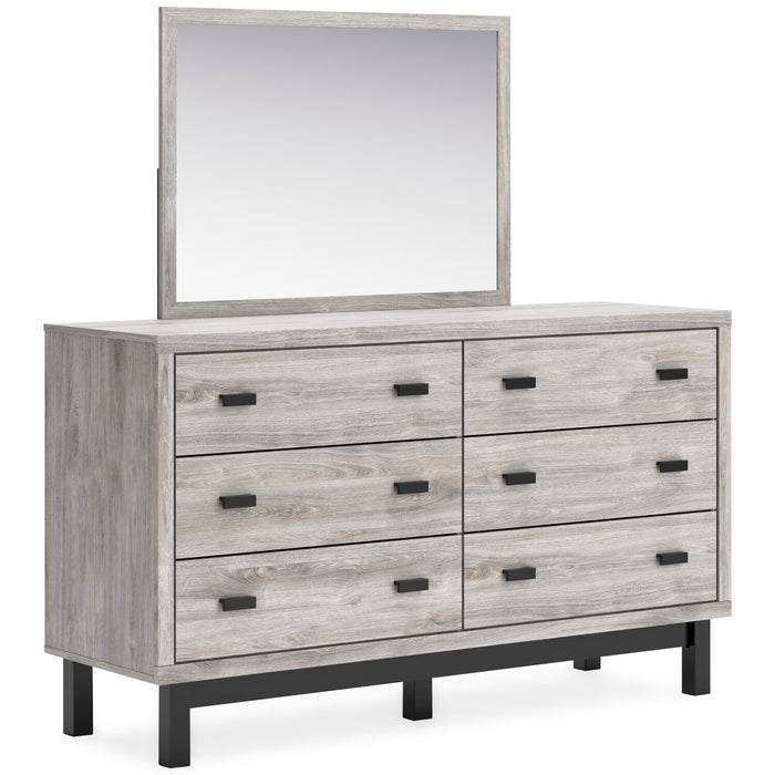 Miroir de commode de chambre à coucher Zen, à fixer au meuble ou à suspendre au mur - gris