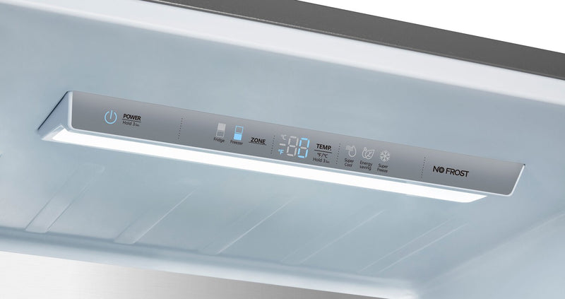 Réfrigérateur Hisense de 14,7 pi³ et de 27,7 po à congélateur inférieur - titane - RB15A2CSE