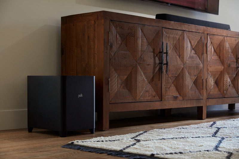  Barre de son à 5.1.2 canaux POLK avec Dolby AtmosMD, DTS:X, son 3D et caisson d’extrêmes graves sans fil (Magnifi MAX AX)