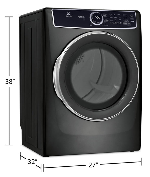 Sécheuse électrique Electrolux de 8 pi³ avec vapeur - titane - superposable - ELFE753CAT
