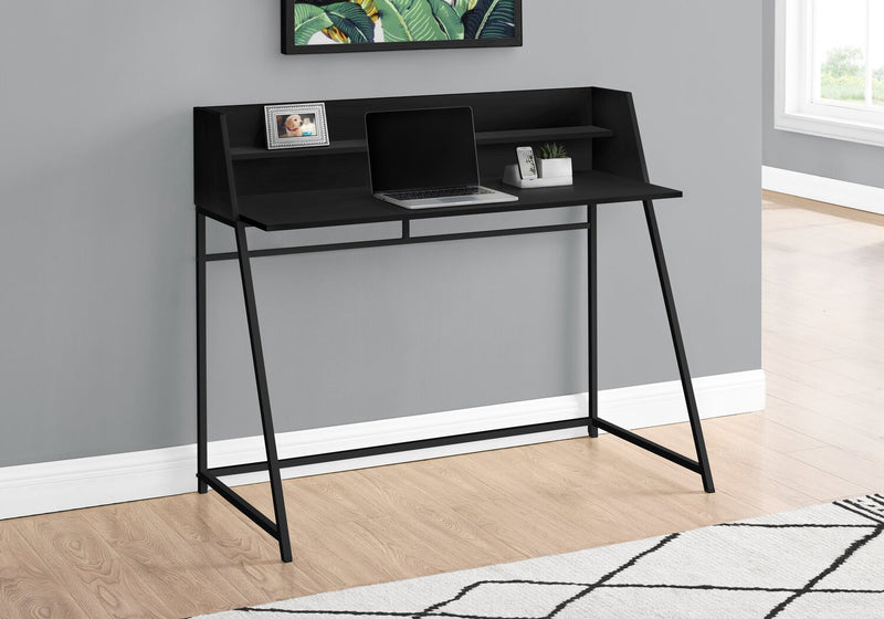 Bureau Lawson de 47,25 po avec petite crédence - noir