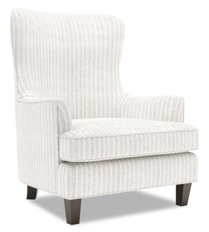 Fauteuil d’appoint à oreilles Sofa Lab personnalisable de 32 po fabriqué au Canada en tissu - blanc Dolphin White