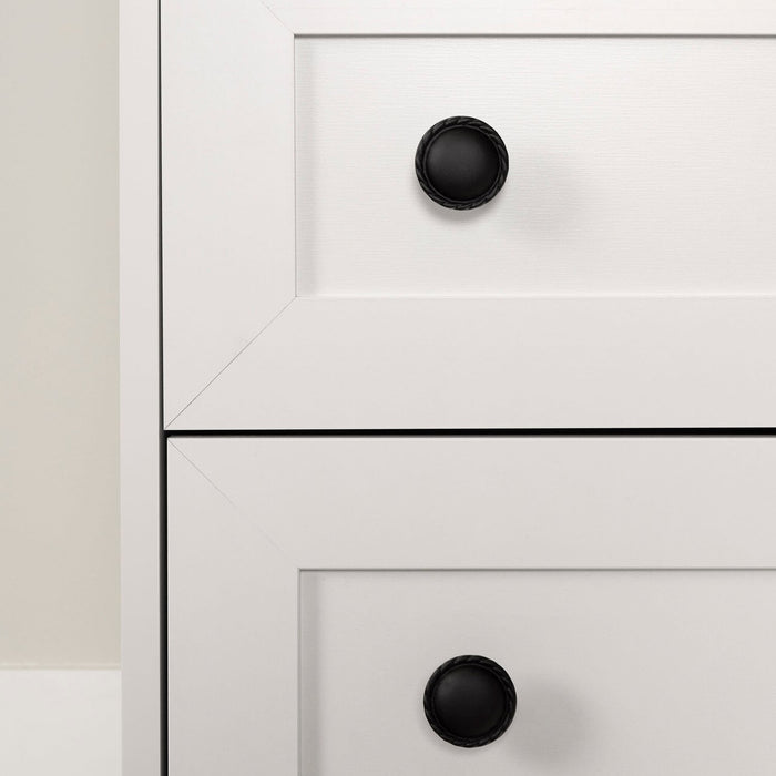 Table à langer Zoe pour bébé avec tiroirs de rangement - blanche