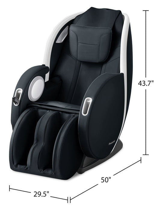 Fauteuil de massage Urban de Panasonic de 29,5 po en tissu d’apparence cuir avec Bluetooth et port USB - noir