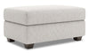 Pouf de rangement personnalisable The Trunk de Sofa Lab de 39 po fabriqué au Canada en tissu de chenille - argenté Luxury Silver