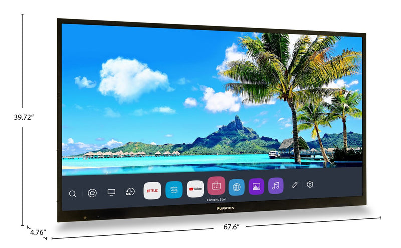 Téléviseur intelligent DEL Furrion AuroraMD de série Full Sun UHD 4K de 75 po à 60 Hz pour l’extérieur avec HDR10 et résistance aux intempéries IP54 (FDUN75CSA-CA)