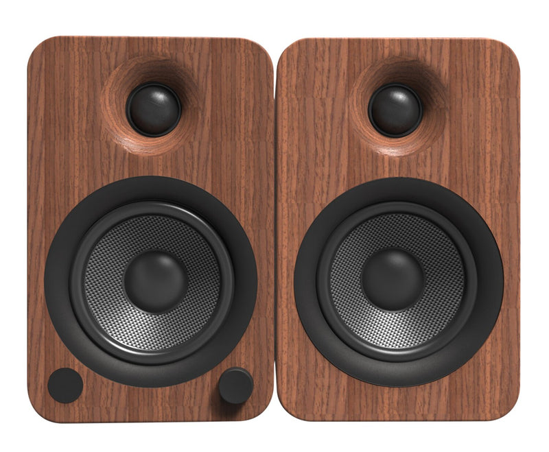 Haut-parleurs amplifiés Kanto YU4 avec Bluetooth et préamplificateur phono - noyer