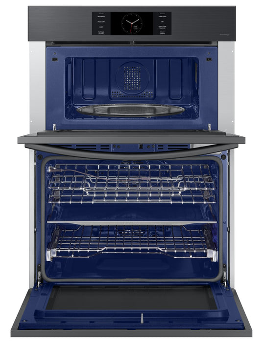 Four à micro-ondes combiné avec four mural électrique Samsung de 7 pi³ et de 30 po - acier noir mat - NQ70CG700DMTAA