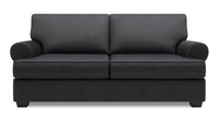  Sofa Roll de Sofa Lab de 76 po de format condo fabriqué au Canada en tissu d’apparence lin - gris Pax Pepper 