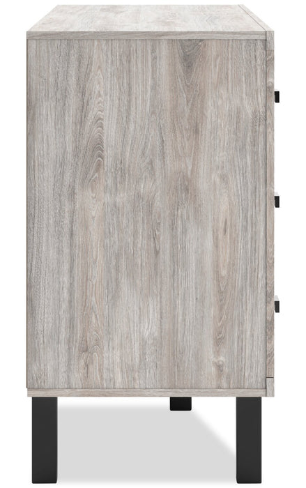 Commode Zen de 62 po (L) x 35,6 po (H) à 6 tiroirs pour la chambre à coucher - grise