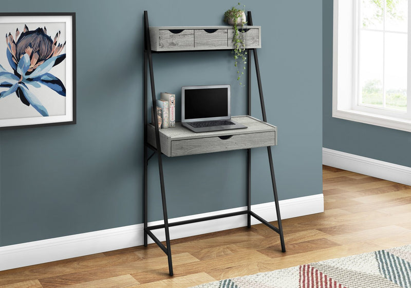 Bureau compact Norris de 31,5 po à 4 tiroirs - gris