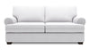 Sofa personnalisable Roll de Sofa Lab de 76 po de format condo fabriqué au Canada en tissu d’apparence lin avec accoudoirs enroulés - blanc Pax Ice