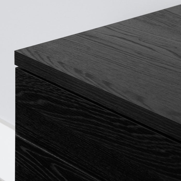 Commode verticale somptueuse Lake de 29 po (L) x 52 po (H) à 5 tiroirs pour la chambre à coucher, fabriquée au Canada - noire