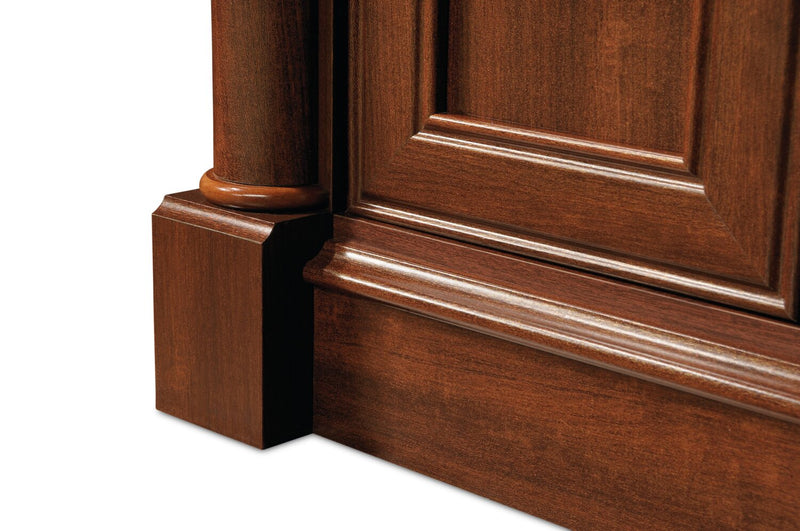 Bureau Palladia de 59,49 po avec crédence et rangement - cerisier raffiné 