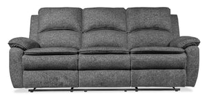 Sofa inclinable Chandler de 82 po en tissu de chenille - gris