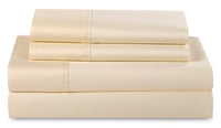  Ensemble de draps Hyper-Cotton BEDGEARMD 4 pièces pour grand lit - Champagne 
