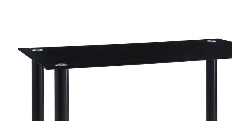 Table de salle à manger Onyx de 55 po (L) avec dessus en verre - noire