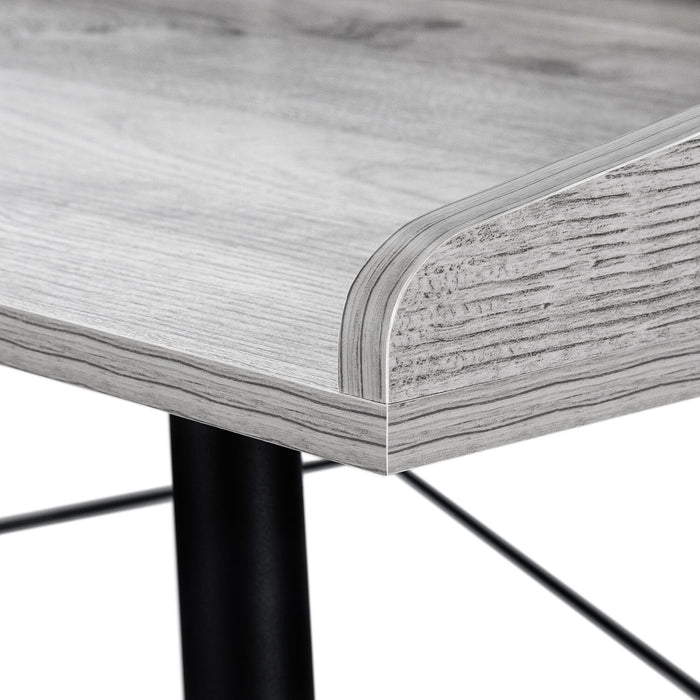 Bureau Jeremy de 47,25 po avec petite crédence - gris