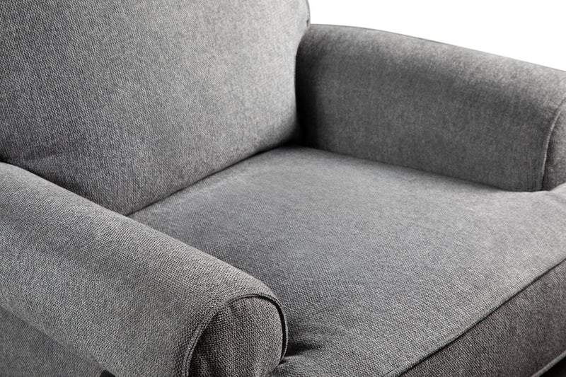 Fauteuil pivotant, coulissant et inclinable Bevin de 34,4 po en tissu de chenille gris