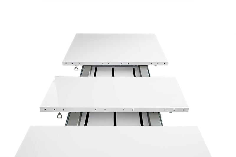 Table de salle à manger Raia - fabriquée en Italie, base piédestal, moderne, 71 po (L) - blanche