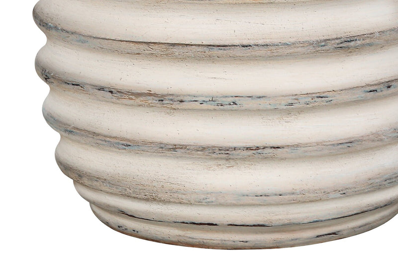 Lampe de table de 28 po en résine texturée crème