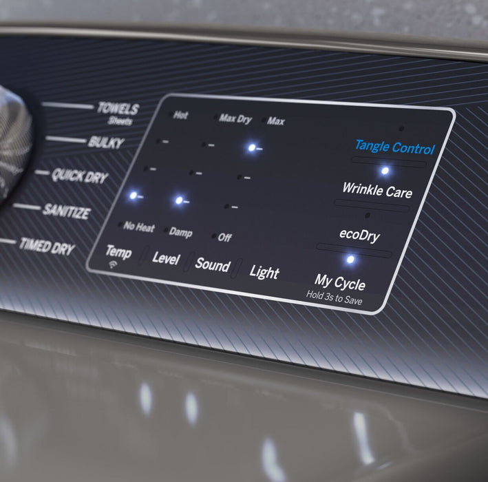 Sécheuse électrique Profile de 7,4 pi³ avec lien à la laveuse - PTD70EBMTDG