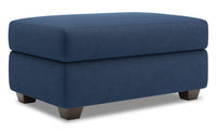  Pouf de rangement The Trunk de Sofa Lab de 39 po fabriqué au Canada en tissu d’apparence lin - bleu Pax Navy 