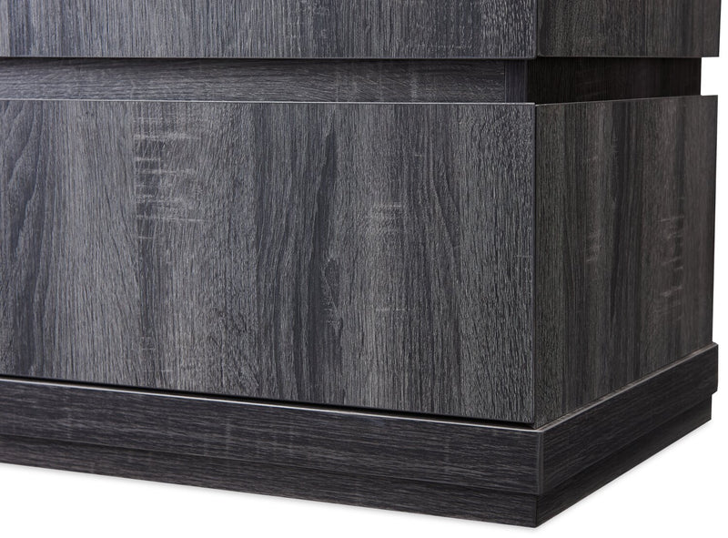 Meuble pour téléviseur moderne Rhys de 70 po avec support, rangement et système de gestion des câbles pour téléviseurs jusqu’à 80 po - gris vieilli