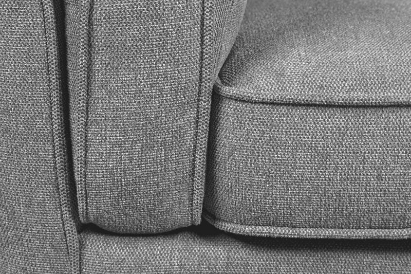 Fauteuil Kassia de Kort & Co. de 40,9 po en tissu d’apparence lin avec base et pattes en bois - gris