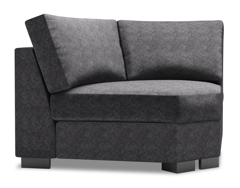 Fauteuil courbé en coin Track de la collection Sofa Lab - Luxury Charcoal
